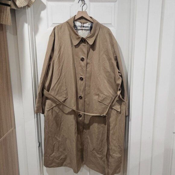 Barbour Opal Showerproof Trench coat In Rosewood Khaki Tan Brown Size 2X